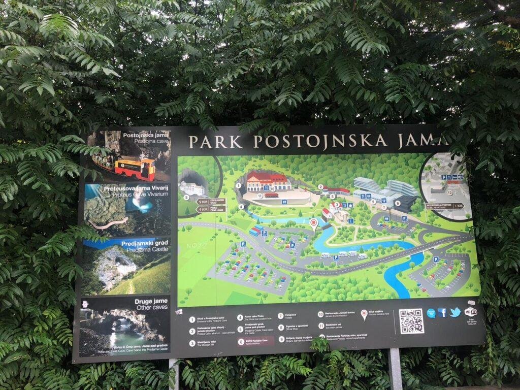 Mapa Predejane Cavernas de Postojna e Castelo Predjama – Tatiana Cepeda